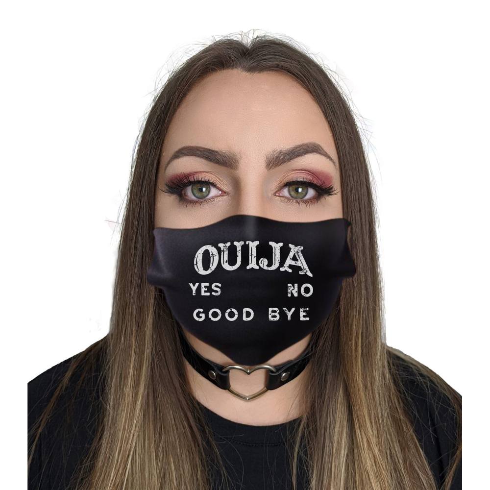 Twisted Apparel - Ouija Masker - Mondkapje - Zwart